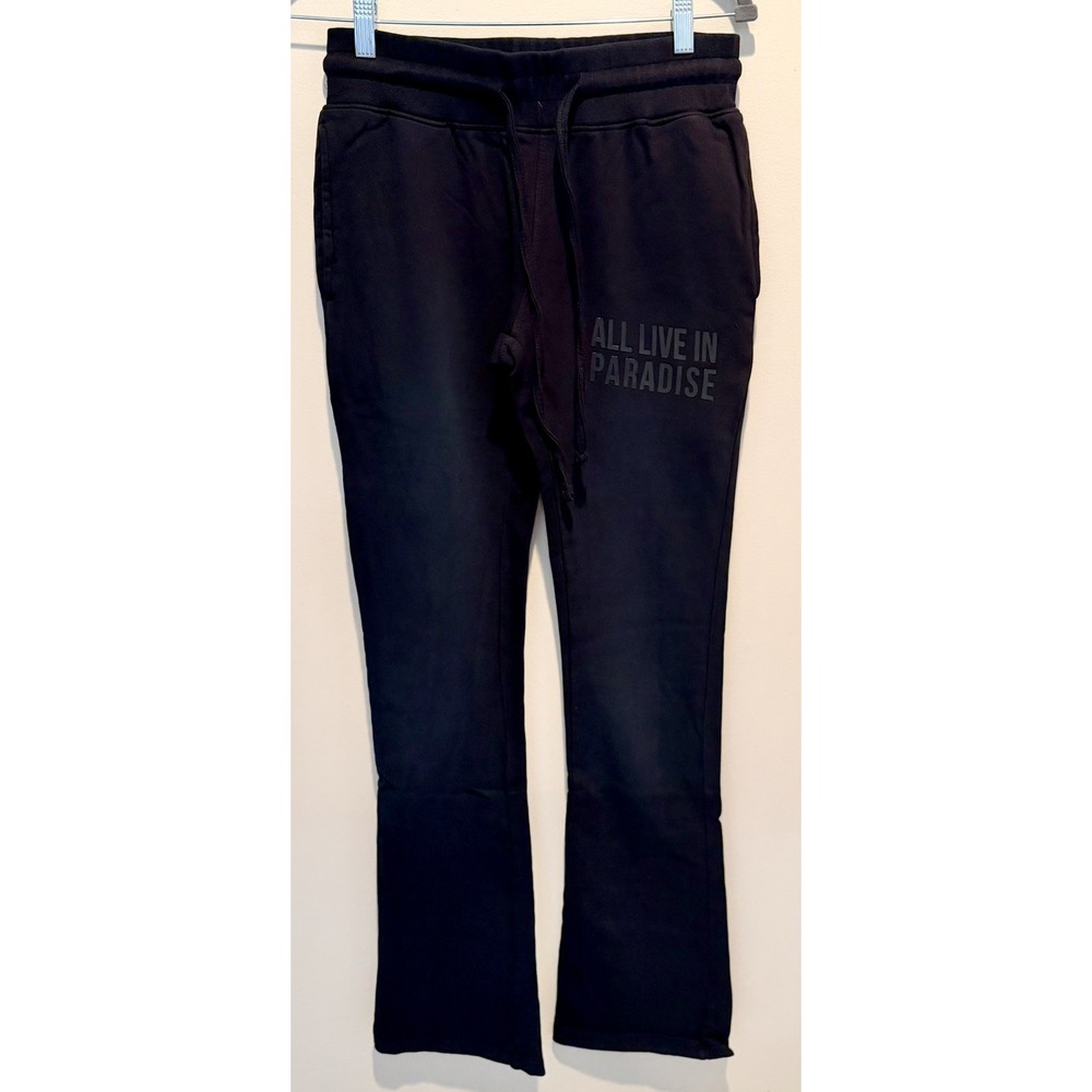 Urban Beast Mens Stack Size Small Black Sweatpants